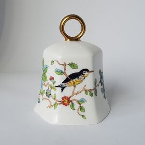 Vintage Aynsley Fine Bone China Bird & Flowers Collectible Bell Pembroke Pattern